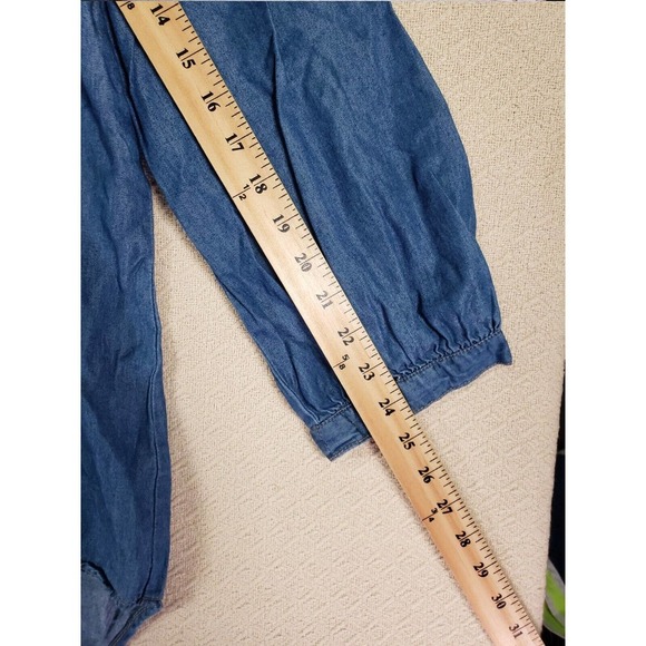 Hester & Orchard Shirt Womens XL Chambray V Neck Pullover Long Sleeve Blue - Picture 6 of 12
